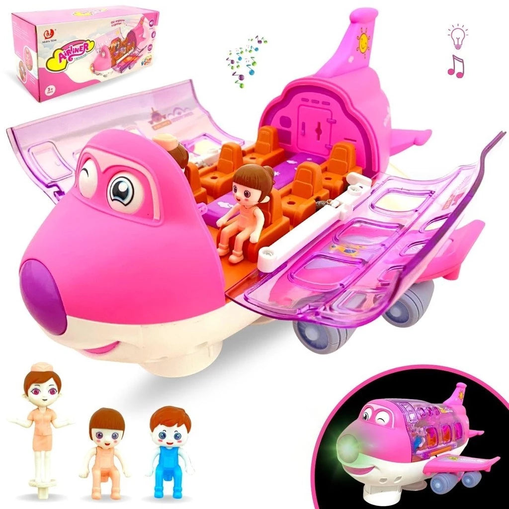 Avião De Brinquedo Musical com Som Luz