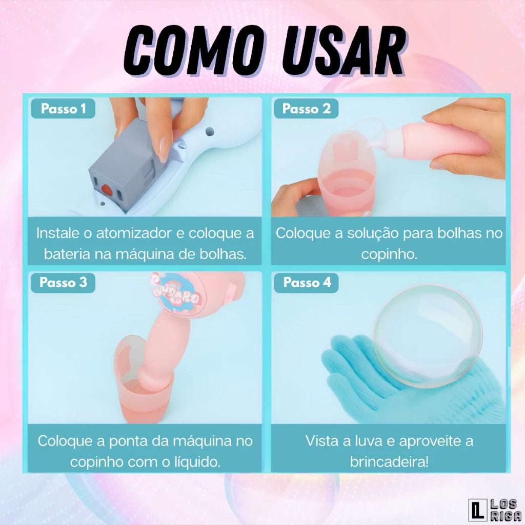 ✨🪄  Brinquedo Infantil Varinha Mágica Bolha De Sabão Com Fumaça ✨