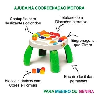 Mesinha didática infantil pedagógica