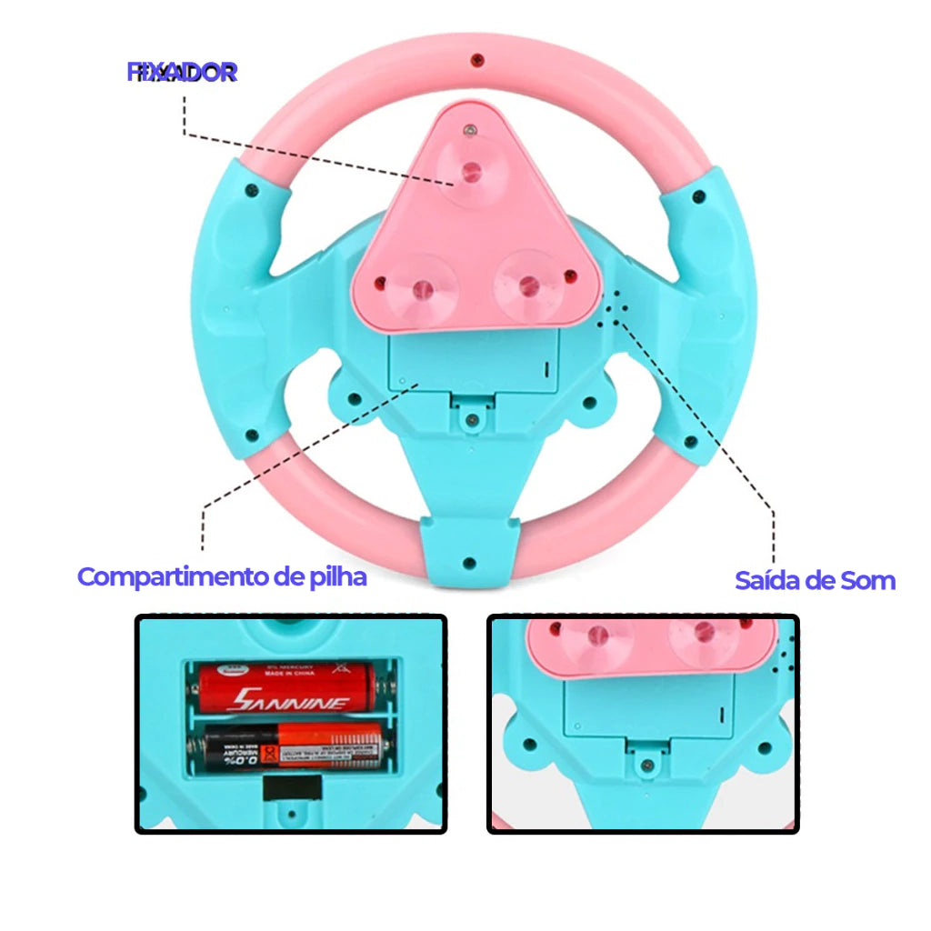 Volante De Brinquedo Interativo 🚗💨