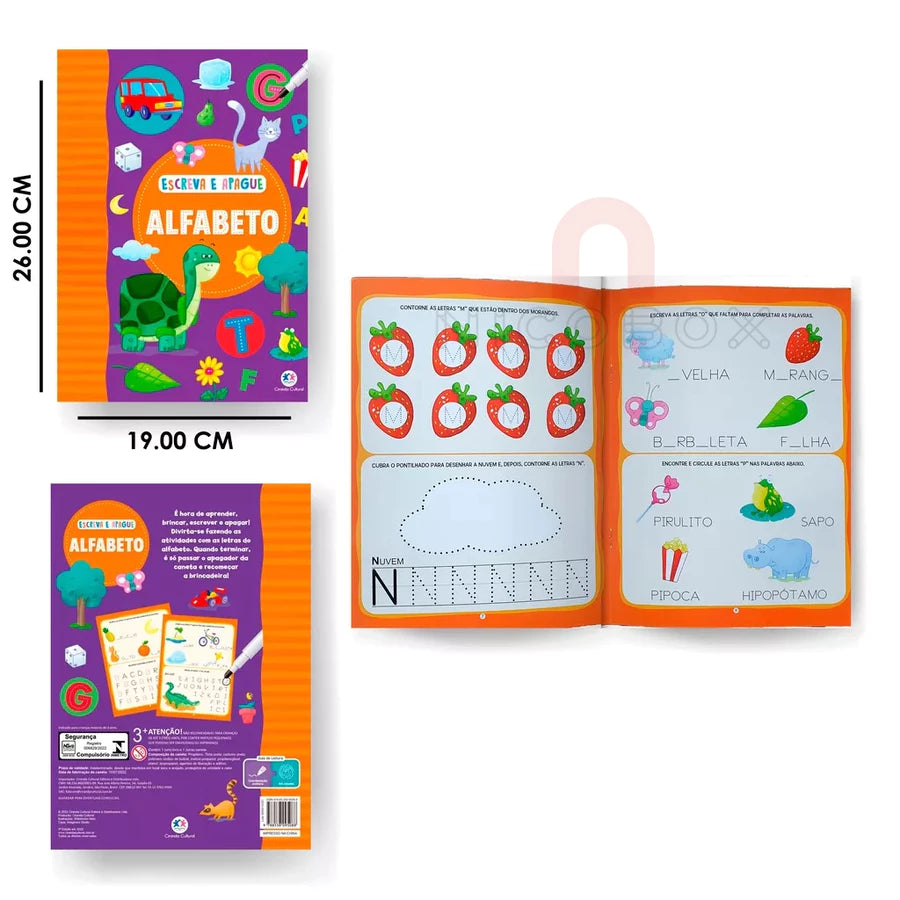 Kit c/ 5 Livros Escreva e Apague Infantil