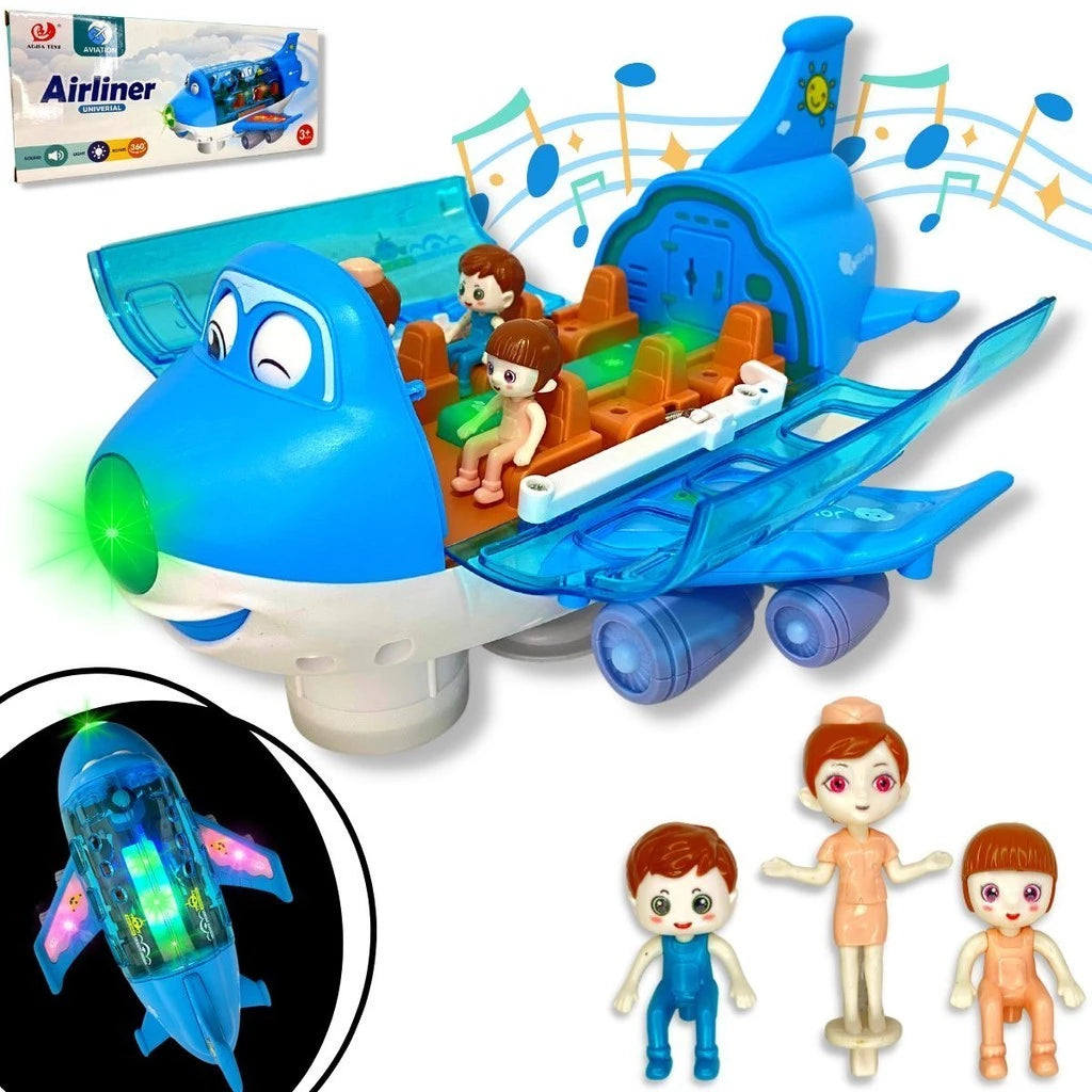 Avião De Brinquedo Musical com Som Luz